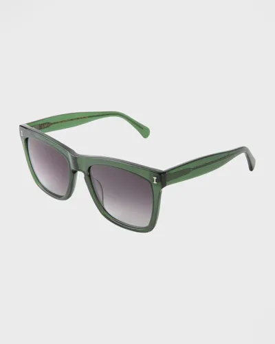 Illesteva Los Feliz Square Acetate Sunglasses In Pink Gradient