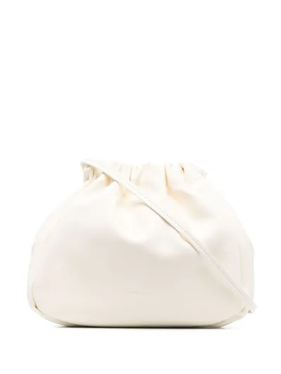 Jil Sander Logo Drawstring Shoulder Bag In Neutrals