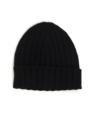 Gran Sasso English Rib Hat Pattern Black  Man