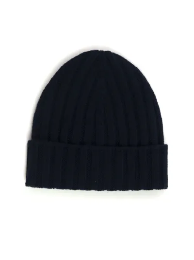 Gran Sasso English Rib Hat Pattern Blue  Man