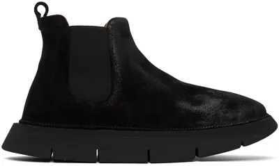 Marsèll Black Intagliata Suede Ankle Boots