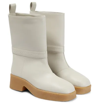 Stella Mccartney Skyla Alter Sport Mat Ankle Boots In Grey