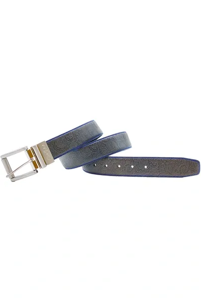 Robert Graham Battlestar Reversible Belt In Grey