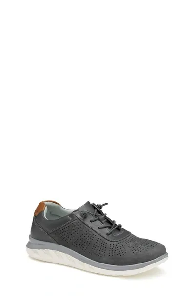 Johnston & Murphy Kid's Activate U-throat Sneaker In Gray Full Grain