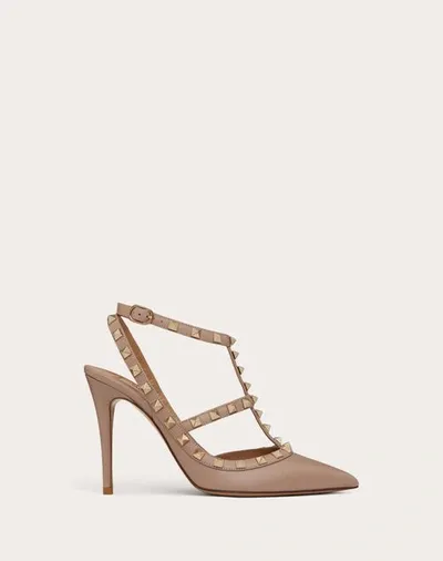 Valentino Garavani Rockstud Caged Pump 100mm Woman Poudre 42