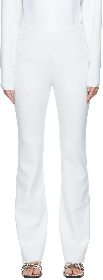 Birrot White Bootcut Trousers