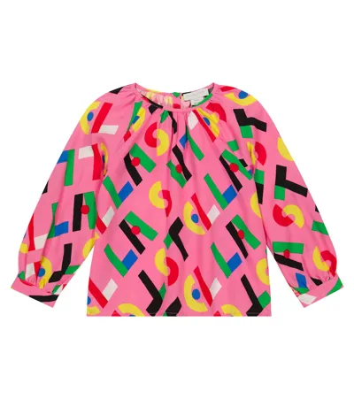 Stella Mccartney Kids' Printed Blouse In Rosa/multicolor