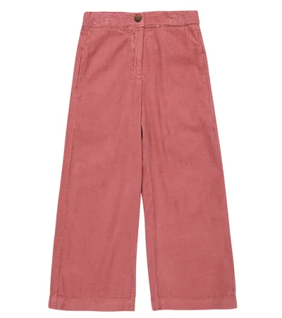 Morley Kids' Royal Wide-leg Corduroy Pants In Redwood