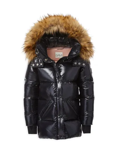 Sam Kids' Little Girl's & Girl's Zoe Down Puffer Jacket In Jet