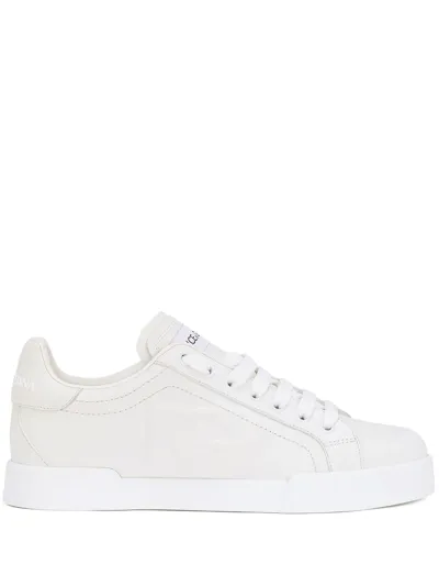 Dolce & Gabbana Portofino Low-top Sneakers In White