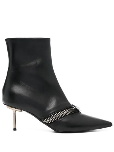 Coperni Zip Ankle Boots In Black