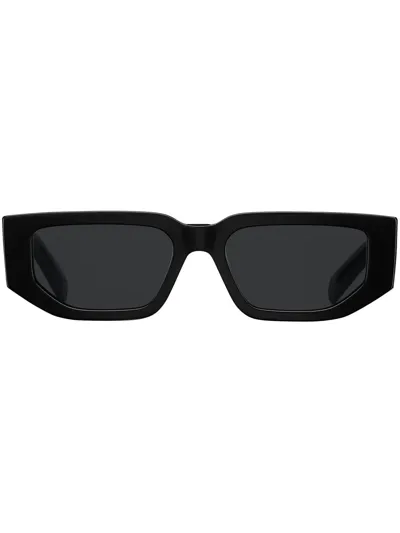 Prada Symbole Rectangular-frame Sunglasses In Black