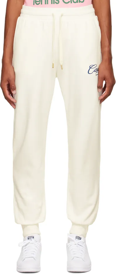 Casablanca White Embroidered Lounge Pants