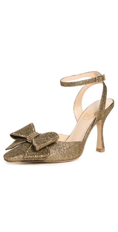 Nalebe Dimante Glitter Pumps In Champaign