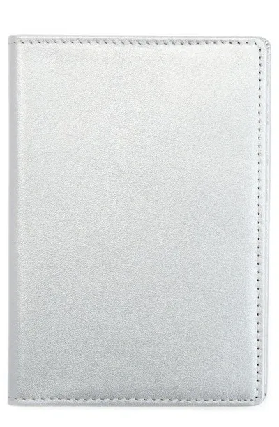 Royce New York Personalized Rfid Leather Card Case In Silverold Foil