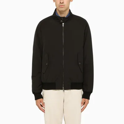 Baracuta Black Technical Fabric Bomber Jacket