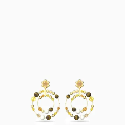 Swarovski Somnia Gold Hoop Earrings In Metal