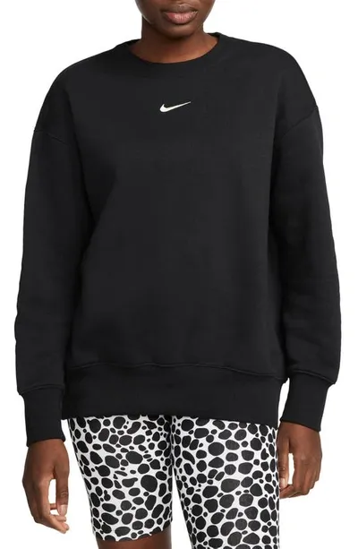 Nike Phoenix Fleece Crewneck Sweatshirt In Schwarz