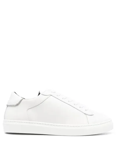 Fabiana Filippi Low-top Lace-up Sneakers In White