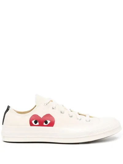 Comme Des Garçons Play X Converse X Converse Chuck 70 Sneakers In Weiss