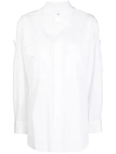 Y's Pocket Cotton Shirt In White