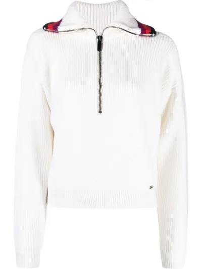 Sonia Rykiel Wool Zipped Jumper In Nude