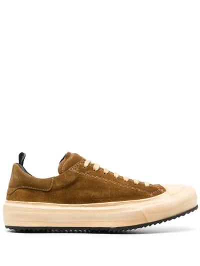 Officine Creative Frida Suede-leather Sneakers In 褐色