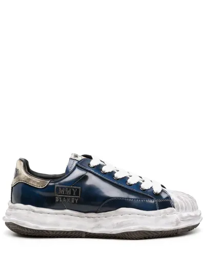 Miharayasuhiro Low-top Leather Sneakers In Blue