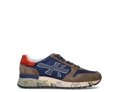 Pre-owned Premiata Shuhe  Mann Sneakers Trendy Blu Naturleder,stoff,wildleder Mick-5890