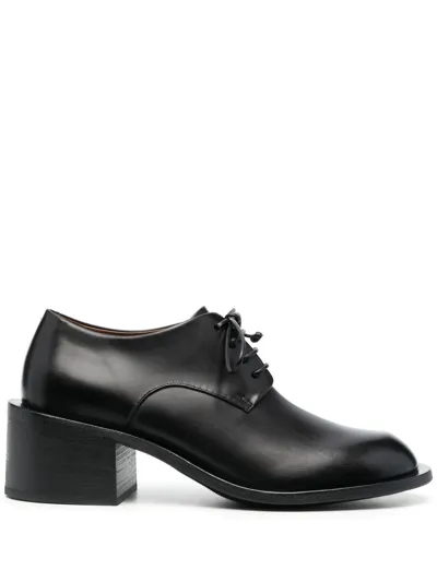 Marsèll Block Heel Derby Shoes In Schwarz