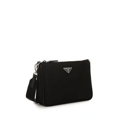 Prada Re-nylon And Saffiano Leather Shoulder Bag