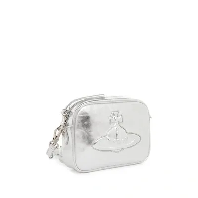 Vivienne Westwood Anna Metallic Leather Shoulder Bag