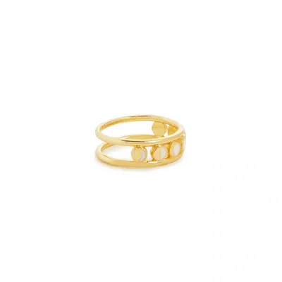 Lavani Jewels Moon Circulation Gold Ring