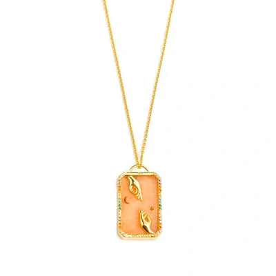 Lavani Jewels The Lovers Card Gold Necklace