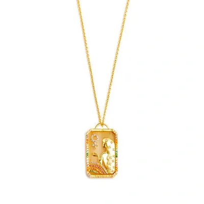 Lavani Jewels The Empress Card Gold Necklace