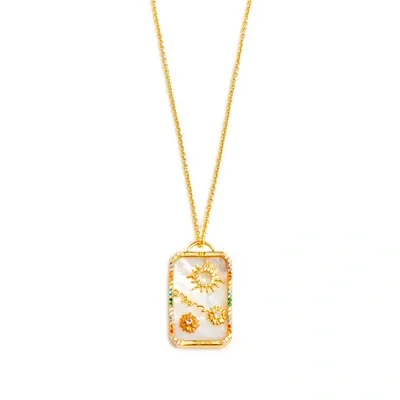 Lavani Jewels The Sun Card Gold Necklace