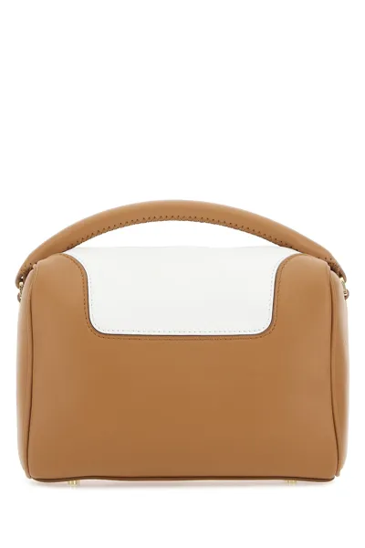 Elleme Two-tone Leather Treasure Handbag Multicoloured  Donna Tu In Brown