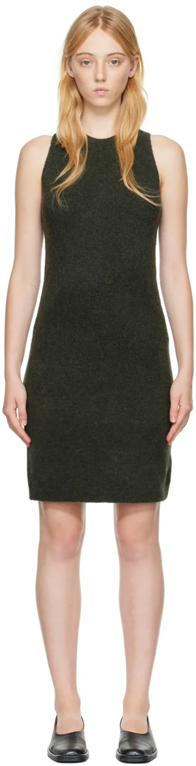 Vince Wool-cashmere Halter Mini Sweater Dress In H Charcoal