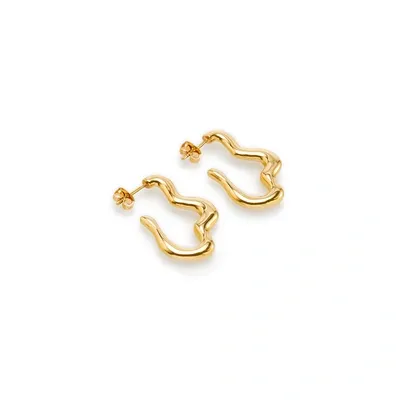 Missoma Squiggle Large Gold-plated Earrings