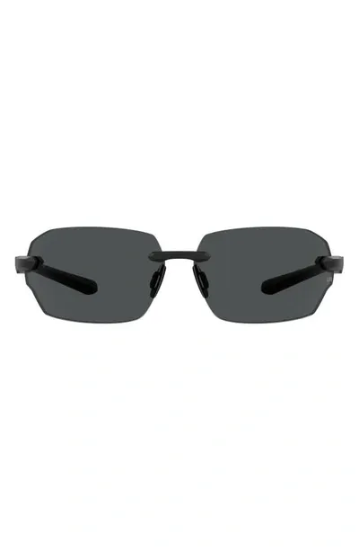 Under Armour Fire 71mm Square Sunglasses In Black Grey