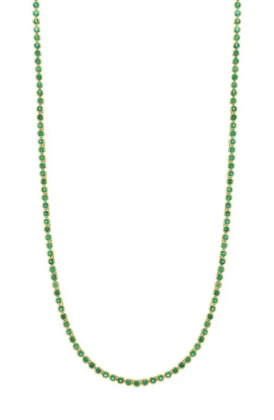 Bony Levy El Mar Emerald Tennis Necklace In 18k Yellow Gold