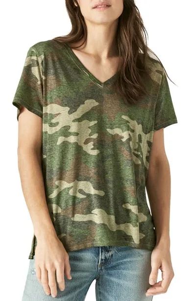 Lucky Brand Classic Camo-print T-shirt In Green Camo