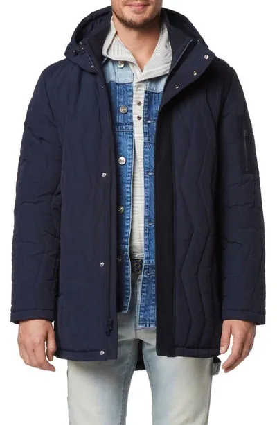 Andrew Marc Foley Water Resistant Jacket In Dark Blue