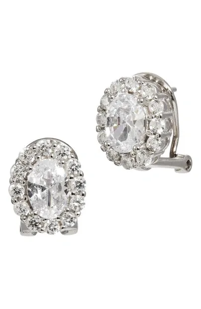 Savvy Cie Jewels Sterling Silver Cubic Zirconia Earrings In White