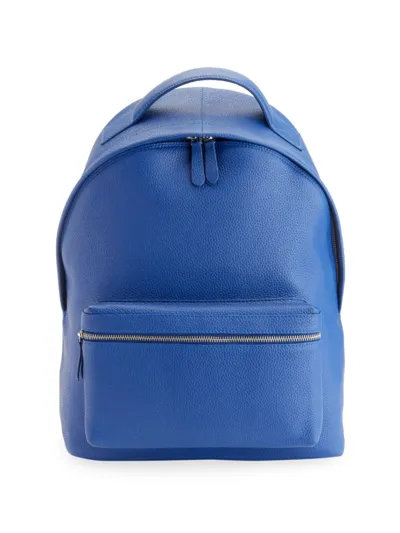 Royce New York Personalized Leather Executive Backpack In Cobalt