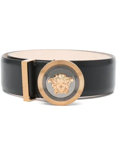 Versace Medusa Biggie Belt In Nero