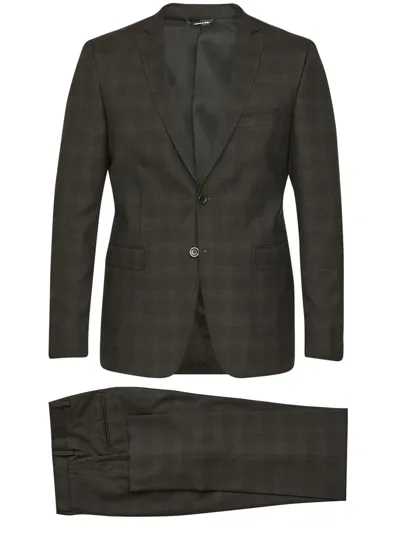 Tonello Black Prince Of Wales Suit In Multi