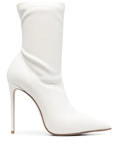 Le Silla Eva 120mm Ankle Boots In Weiss