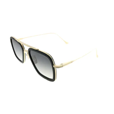 Dita Flight.006 Dt 7806-b-blk-gld-52 Unisex Aviator Sunglasses In Black