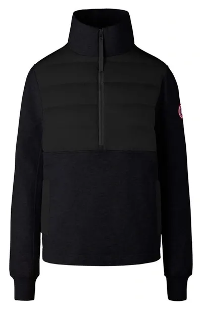 Canada Goose Muskoka Quilted Quarter Zip Pullover In Black